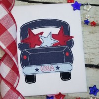 Truckback 4th of July Machine Applique Design 